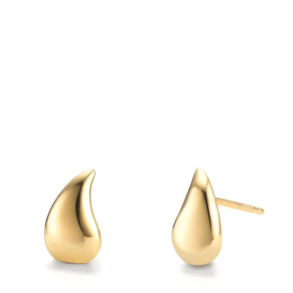 Stud earrings Silver Yellow Gold plated