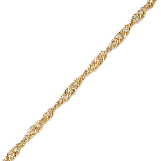 Anklet 9k Yellow Gold 23-25 cm