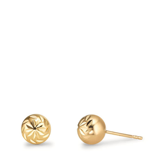 Stud earrings 9k Yellow Gold Ø6 mm