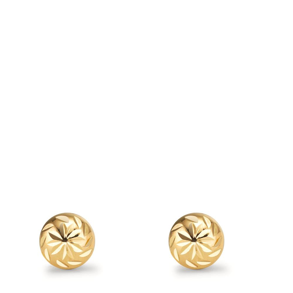 Stud earrings 9k Yellow Gold Ø6 mm