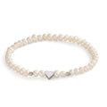 Bracelet Stainless steel Freshwater pearl 5-5.5 mm Heart