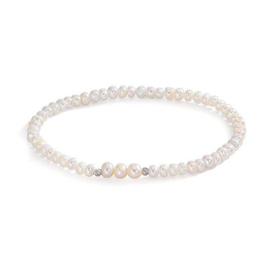 Bracelet Stainless steel Freshwater pearl 3.5-4 mm 17 cm