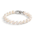 Bracelet Stainless steel Freshwater pearl 8.5-9 mm 19.5 cm