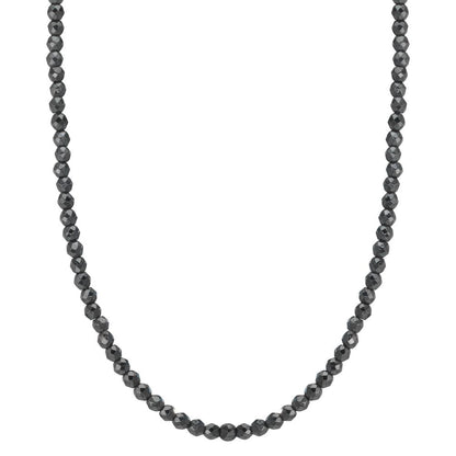 Necklace Stainless steel Hematite 3 mm 42 cm