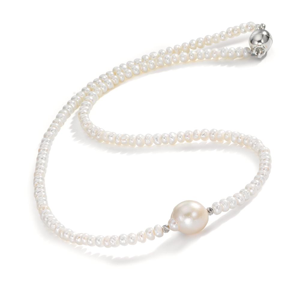 Necklace Stainless steel Freshwater pearl, 4 mm 43 cm