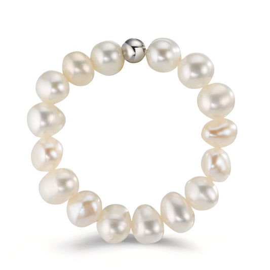 Ring Stainless steel Freshwater pearl, 4.5 mm