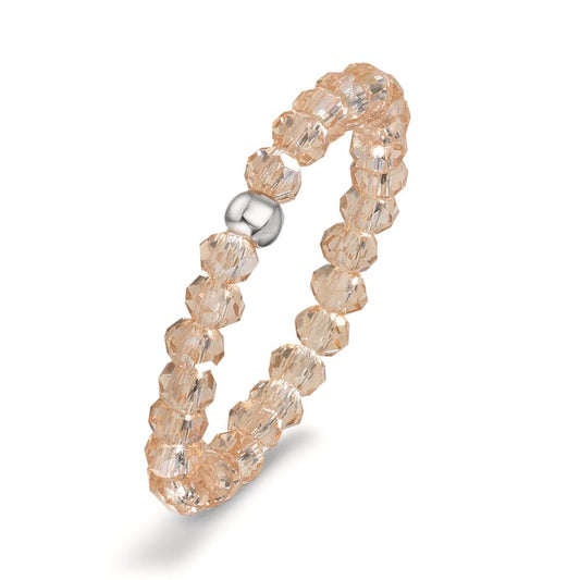 Ring Stainless steel Crystal Champagne, 3 mm