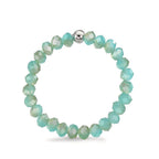 Ring Stainless steel Crystal Turquoise, 3 mm