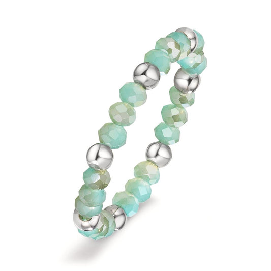 Ring Stainless steel Crystal Turquoise, 3 mm