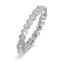 Ring Stainless steel Crystal Silver, 3 mm