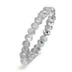 Ring Stainless steel Crystal Silver, 3 mm