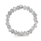 Ring Stainless steel Crystal Silver, 3 mm