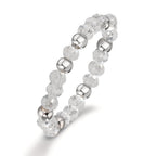 Ring Stainless steel Crystal White, 3 mm