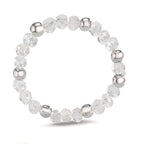 Ring Stainless steel Crystal White, 3 mm
