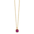 Necklace 18k Yellow Gold Ruby 0.26 ct 42 cm