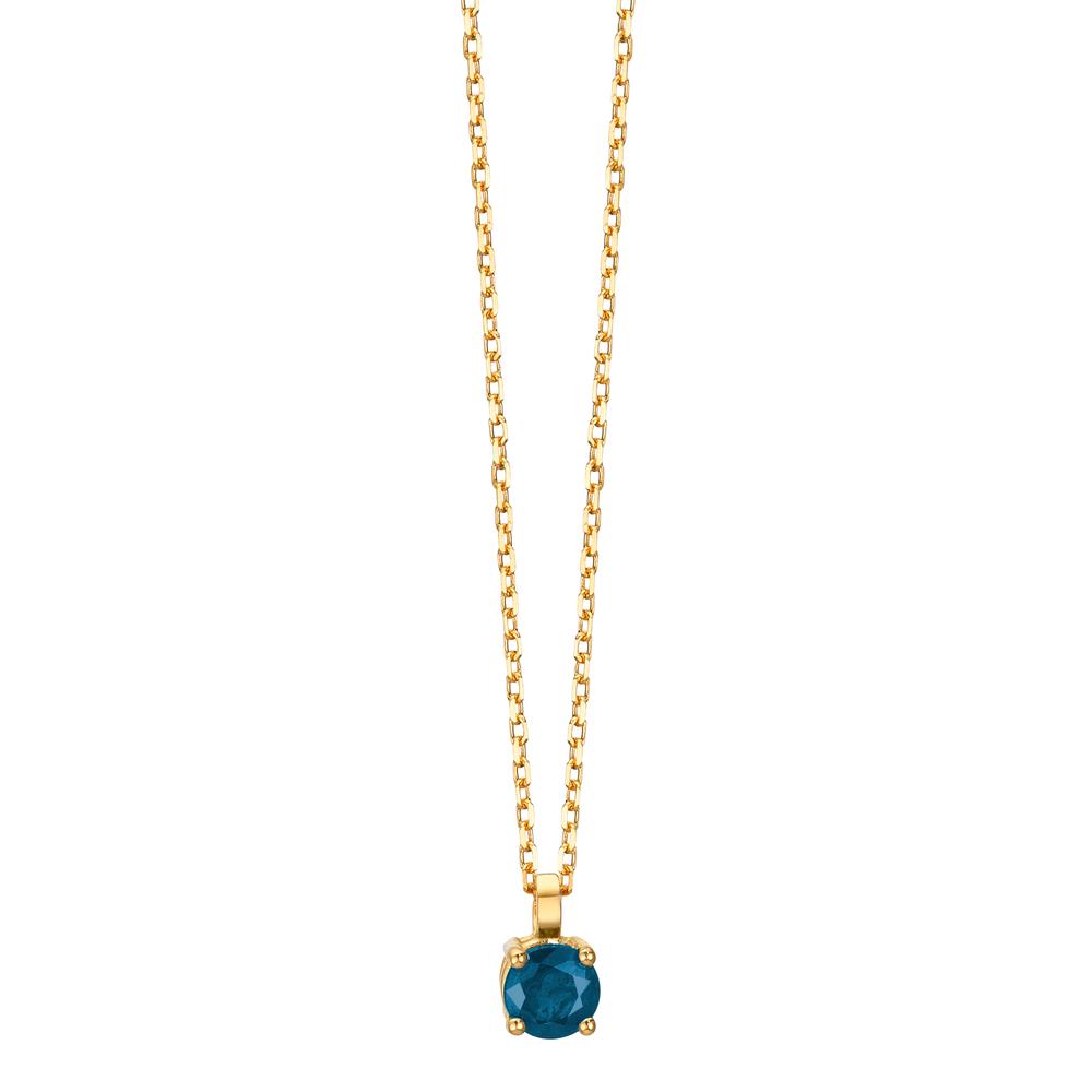 Necklace 18k Yellow Gold Sapphire 0.28 ct 42 cm
