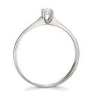 Solitaire ring 18k White Gold Diamond 0.09 ct, w-si