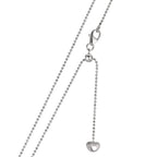 Necklace Silver Rhodium plated Tahitian pearl, 10 mm 38-50 cm