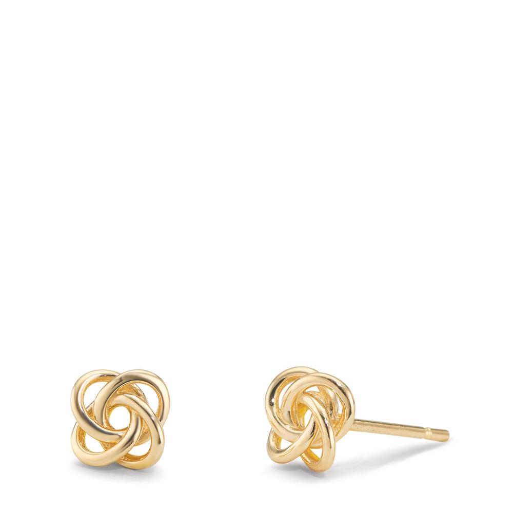 Stud earrings 9k Yellow Gold Knot Ø5.5 mm