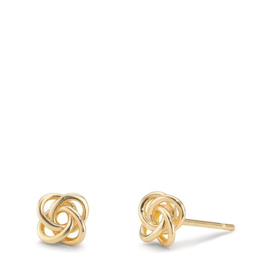 Stud earrings 9k Yellow Gold Knot Ø5.5 mm