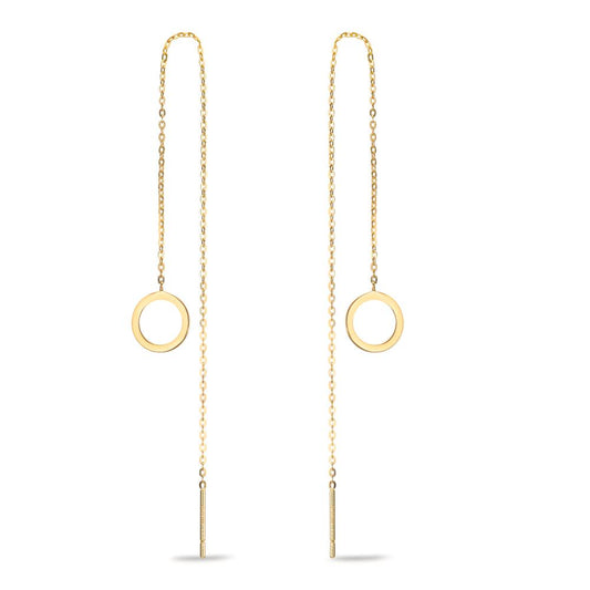 Threader Earrings 9k Yellow Gold Ø8 mm