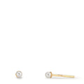 Stud earrings 9k Yellow Gold Shining pearls, 2 Pearls 2-2.5 mm