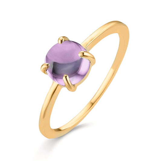Ring 9k Yellow Gold Amethyst 5.5 mm