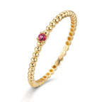 Ring 9k Yellow Gold Topaz Pink