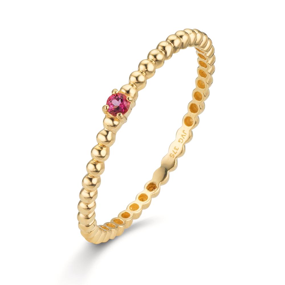 Ring 9k Yellow Gold Topaz Pink