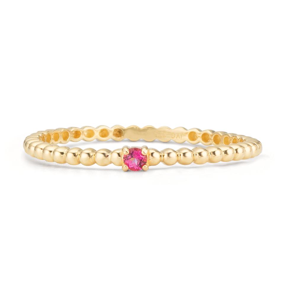 Ring 9k Yellow Gold Topaz Pink