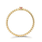 Ring 9k Yellow Gold Topaz Pink