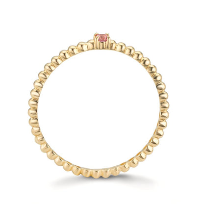 Ring 9k Yellow Gold Topaz Pink