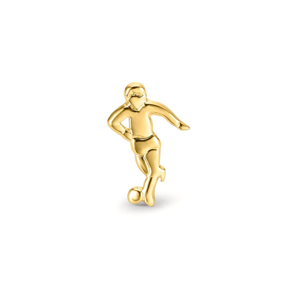 Single stud earring 9k Yellow Gold Football