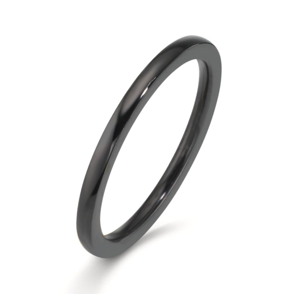 Stacking ring Stainless steel Black IP coated