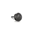 Single stud earring Stainless steel Black IP coated Mountain Ø8 mm