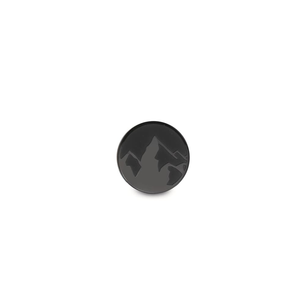 Single stud earring Stainless steel Black IP coated Mountain Ø8 mm