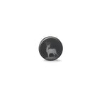 Single stud earring Stainless steel Black IP coated Deer Ø8 mm