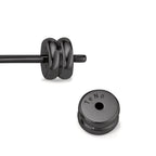 Single stud earring Stainless steel Black IP coated Ø8 mm