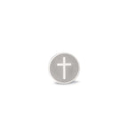 Single stud earring Stainless steel Cross Ø8 mm
