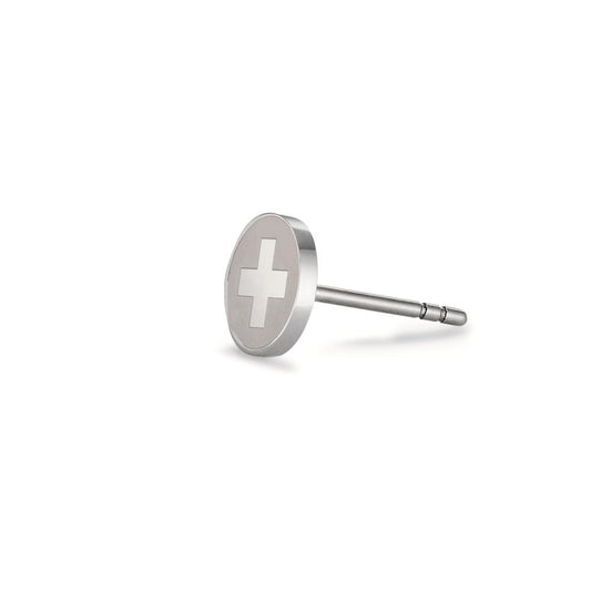 Single stud earring Stainless steel Ø8 mm