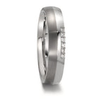 Wedding Ring Stainless steel, Titanium Diamond 0.09 ct, 6 Stones, w-si