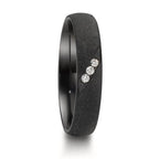 Wedding Ring Zirconium Diamond 0.045 ct, 3 Stones, w-si
