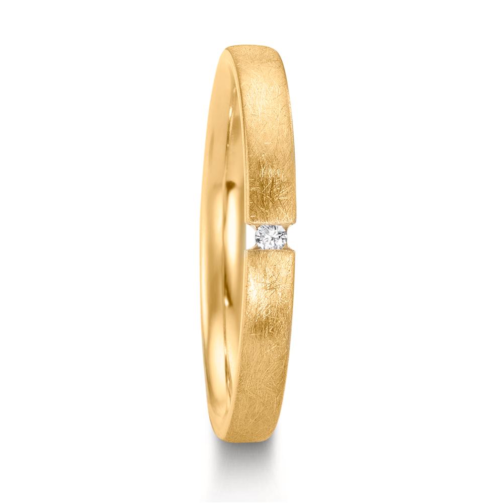 Wedding Ring 18k Yellow Gold Diamond 0.015 ct, w-si