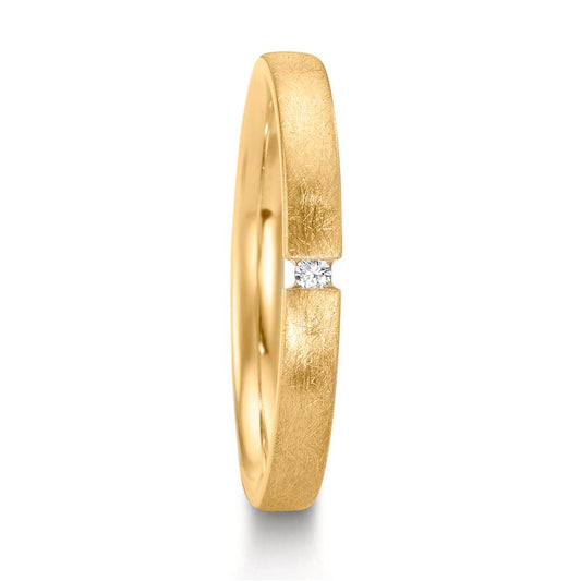 Wedding Ring 18k Yellow Gold Diamond 0.015 ct, w-si