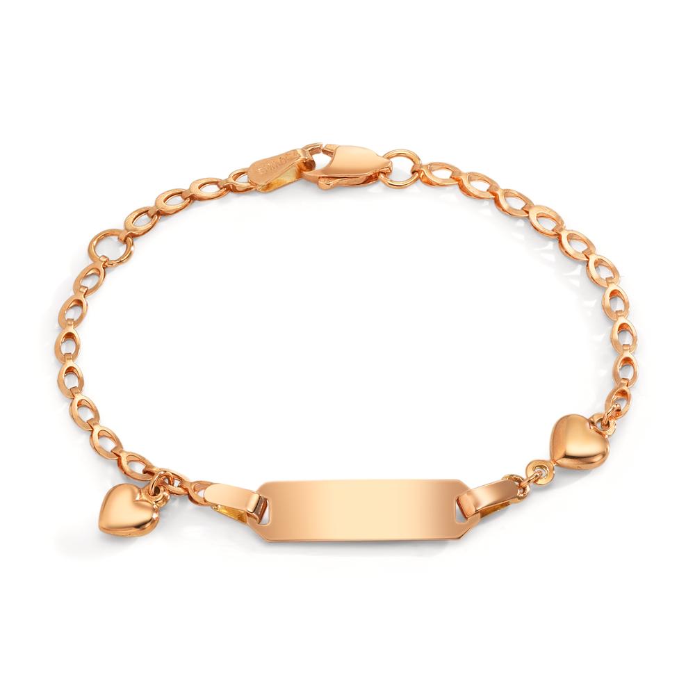 Engravable bracelet 18k Red Gold Heart 12-14 cm