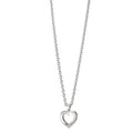 Necklace Silver Rhodium plated Heart 38-42 cm