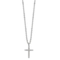 Necklace Silver Zirconia 16 Stones Rhodium plated Cross 38-42 cm