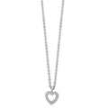Necklace Silver Zirconia 16 Stones Rhodium plated Heart 38-42 cm