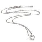 Necklace Silver Zirconia 16 Stones Rhodium plated Heart 38-42 cm
