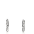 Hinged hoop Silver Zirconia 26 Stones Rhodium plated